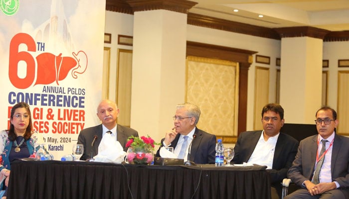 Speakers attend the 6th Annual Conference of Pak GI and Liver Disease Society (PGLDS) on May 10, 2024. — Reporter