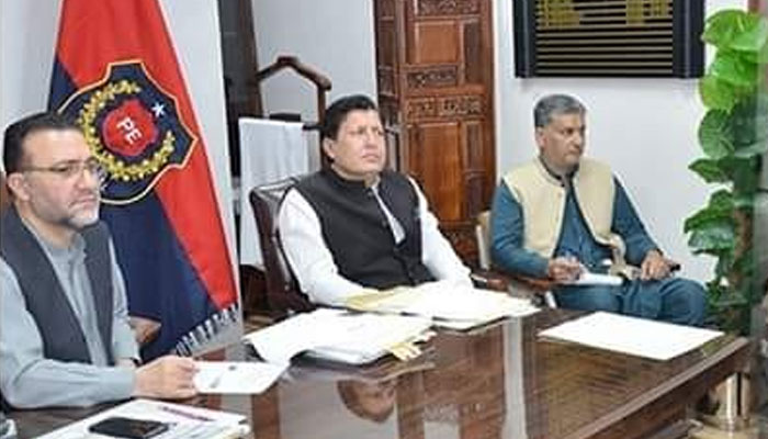 Provincial Excise and Taxation Minister Mian Khaliqur Rehman chairing the meeting. — Facebook/Khaliq Ur Rehman/File