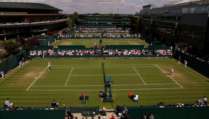 Tennis - Wimbledon - All England Lawn Tennis and Croquet Club, London, Britain - July 6, 2023 General view inside the court during a second round matc.— Reuters