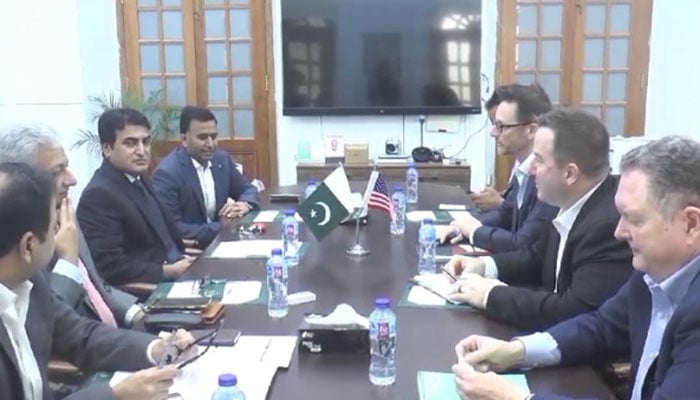 Punjab Home Department officials meet experts from US Anti-terrorism Assistance Programme and officials from US consulate in this undated image. — Screengrab/Supplied/File