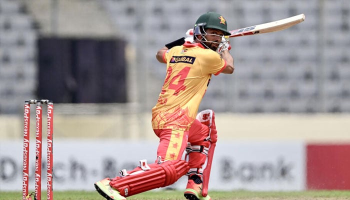 Zimbabwes Sikandar Raza plays a shot during the fifth Twenty20 international cricket match between Bangladesh and Zimbabwe. — AFP/File