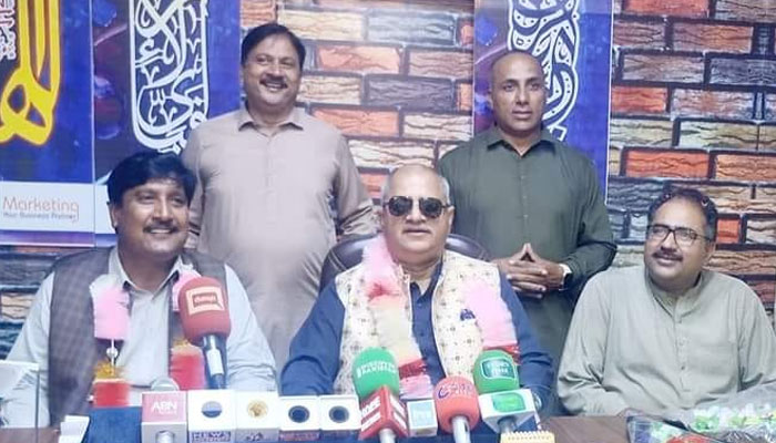 PFUJ President Afzal Butt speaks during a press conference on May 12, 2024. — Facebook/Abid Naveed