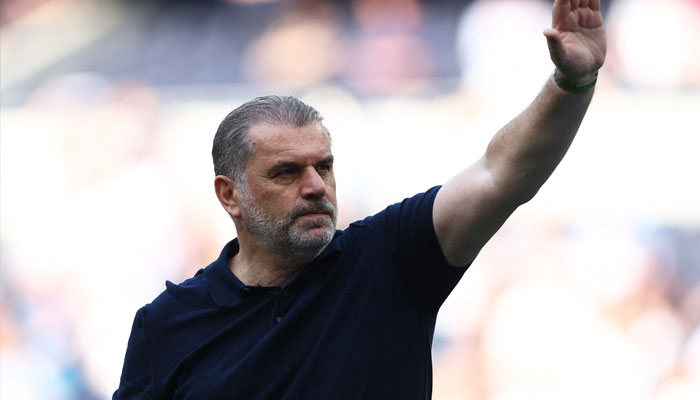 Tottenham Hotspur manager Ange Postecoglou celebrates after the match. — Reuters/File