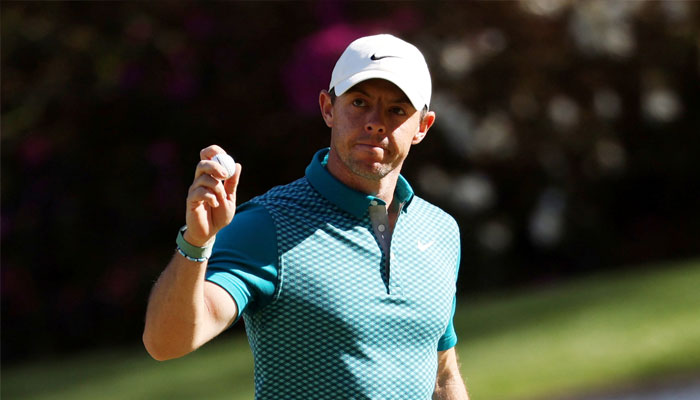 Northern Irelands Rory McIlroy reacts after his eagle on the 13th green during the final round. — Reuters/File