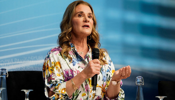 Melinda Gates, Co-chair of the Bill & Melinda Gates Foundation, participates in a panel titled Empowering Women as Entrepreneurs and Leaders at the 2023 Spring Meetings of the World Bank Group and the International Monetary Fund in Washington, US, April 13, 2023. — Reuters
