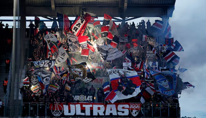 Paris St Germain fans in the stands during the match. — Reuters/file