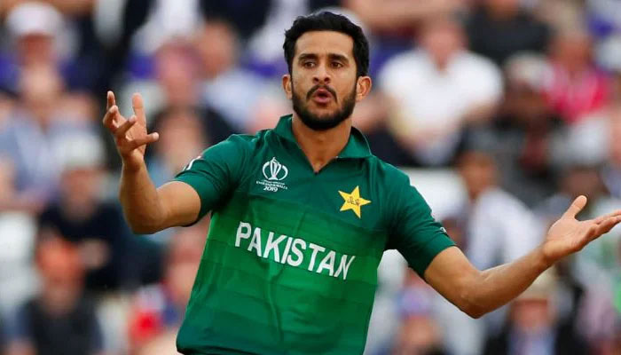 Pakistans fast bowler Hasan Ali reacts during a match in this undated photo. — Reuters/file