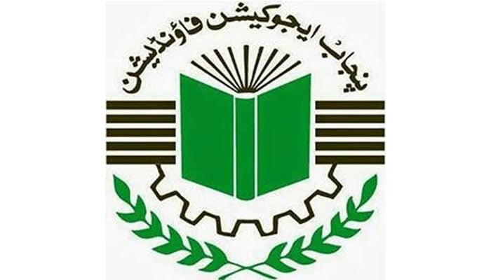 A representational image of the logo of the Punjab Education Foundation (PEF). — Facebook/punjabeducationfoundation.official/File