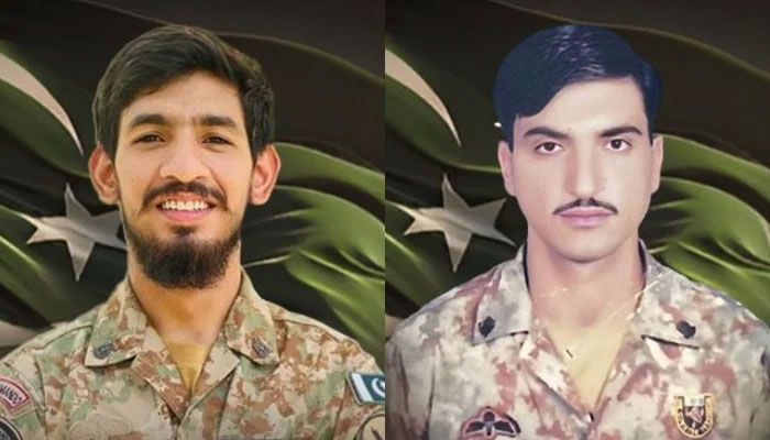 Martyrs Captain Hussain Jahangir (left) and Havildar Shafiq Ullah. — ISPR/File