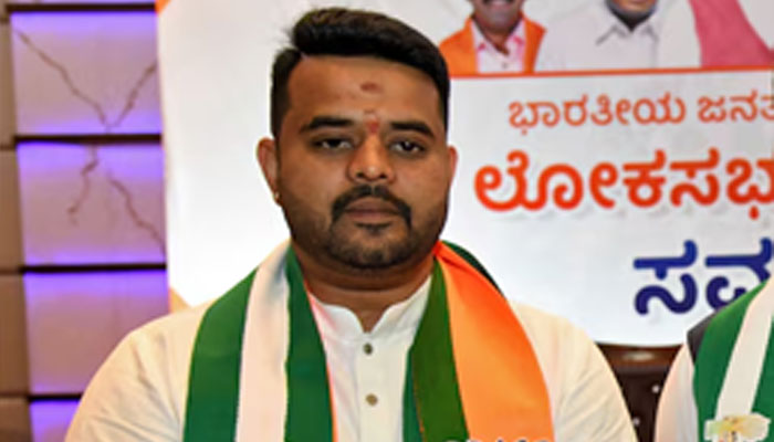 Prajwal Revanna, a leader of Janata Dal (Secular) party, attends a meeting to form an alliance with Indias ruling Bharatiya Janata Party (BJP), in Bengaluru, India, March 29, 2024. — Reuters