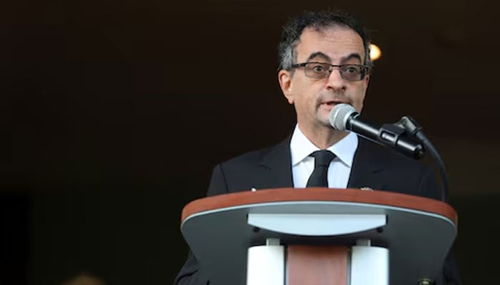 Britain Ambassador to Mexico Jon Benjamin speaks during a news conference following the passing of Britains Queen Elizabeth at the British Residence in Mexico City, Mexico September 9, 2022. — Reuters