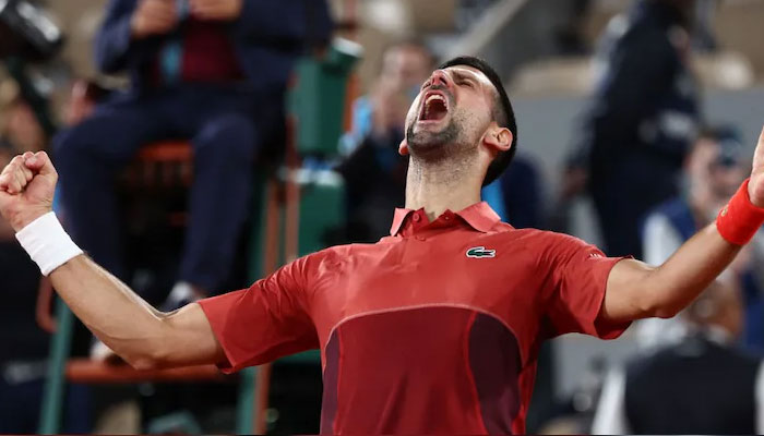 Tennis star Novak Djokovic celebrates during a match. — AFP/File