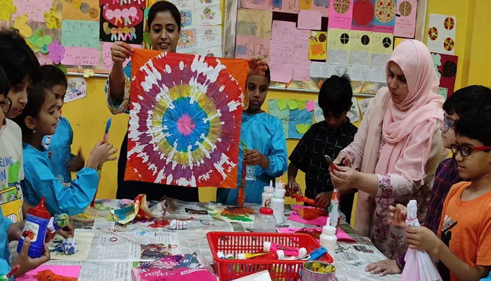 A representational image of kids involved in art activities. — X/@PakTurkMaarif/File