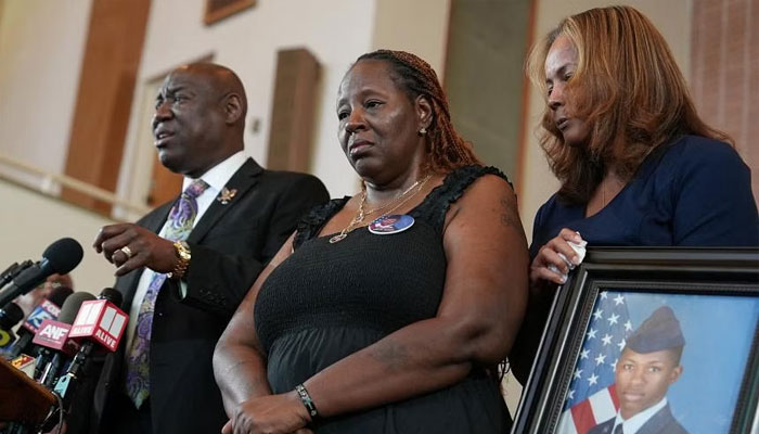 Chantemekki Fortson, mother of US Airman Roger Fortson late), at Mt Zion Second Baptist Church, in Atlanta, Georgia. — Reuters/file