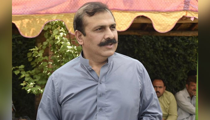 Awami National Party leader and former Member Provincial Assembly (MPA) Shakeel Bashir Khan addresses a gathering on May 4, 2024. — Facebook/Shakeel Bashir Khan Official