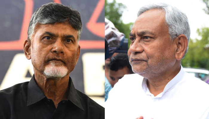 A combo showing undated images of Telugu Desam Partys N Chandrababu Naidu (left) and Janata Dals (United) Nitish Kumar. — AFP/File
