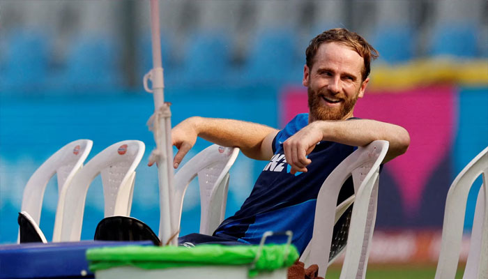 New Zealands Kane Williamson reacts during a practice session.— Reuters/File