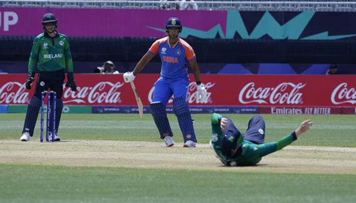 Indias Shivam Dube bats during the ICC mens Twenty20 World Cup 2024 group A cricket match between India and Ireland at Nassau County International Cricket Stadium in East Meadow, New York, on June 5, 2024. — AFP