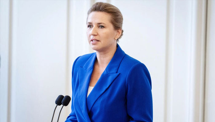 Denmarks Prime Minister Mette Frederiksen gives her Constitution Day speech during the Parliaments celebration of the Constitution in the Landsting Hall in Copenhagen, Denmark, June 5, 2024. — Reuters