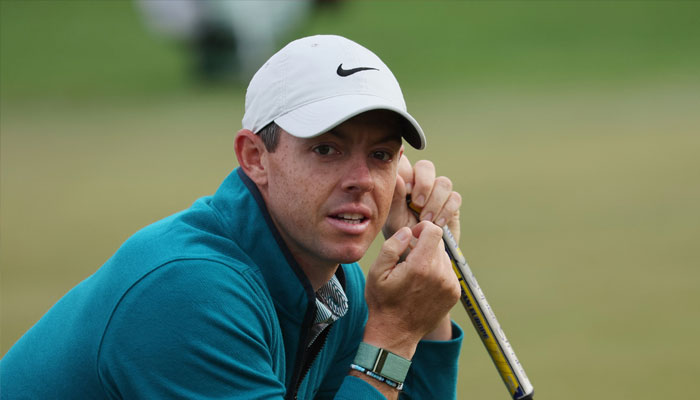 Northern Irelands Rory McIlroy on the putting green on the practice range at Augusta National Golf Club in Augusta, Georgia, US on April 5, 2022. — Reuters