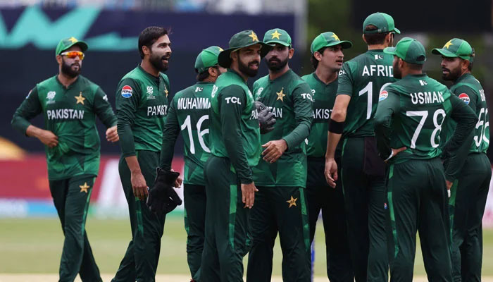 Pakistan players celebrate after taking a wicket during their T20 Cricket World Cup  2024 match against Canada at Nassau County International Cricket Stadium on June 11, 2024 in New York, New York. — AFP