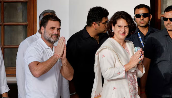 Priyanka Gandhi Vadra and her brother Rahul Gandhi, senior leader of Indias main opposition Congress Party, are seen ahead of an INDIA alliance meeting in New Delhi, India, June 5, 2024. — Reuters