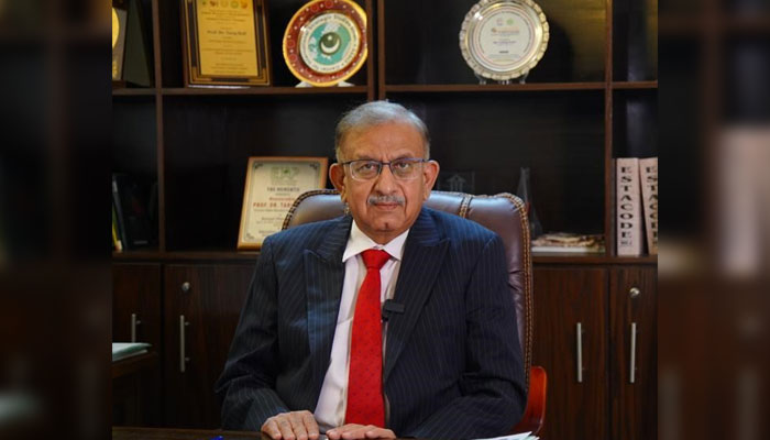 Sindh HEC Chairman Prof Dr Tariq Rafi is seen in this image. — Sindh Higher Education Commission Website/File