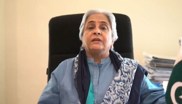 Health Minister Dr Azra Fazal Pechuho speaks during a meeting. — Screengrab via X/@AzraPechuho/File