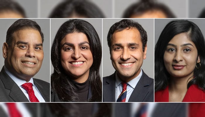 From left to right: British Pakistani politicians Khalid Mahmood and Shabana Mahmood from UKs Labour Party, Rehman Chishti from UKs Conservative Party and Zarah Sultana from UKs Labour Party.— UK Parliament/file