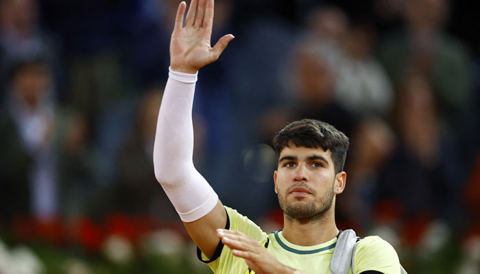 Spains Carlos Alcaraz leaves court after his quarter final match against Russias Andrey Rublev.— Reuters/file