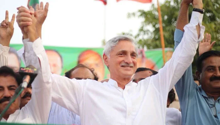 Jahangir Khan Tareen at a public gathering in 2018. — X/@JahangirKTareen/file