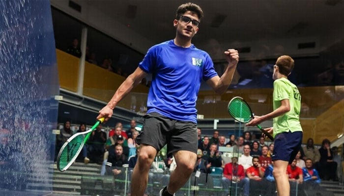 Pakistan’s Hamza Khan in the World Junior Squash Championship 2023. — X@WorldSquash/file