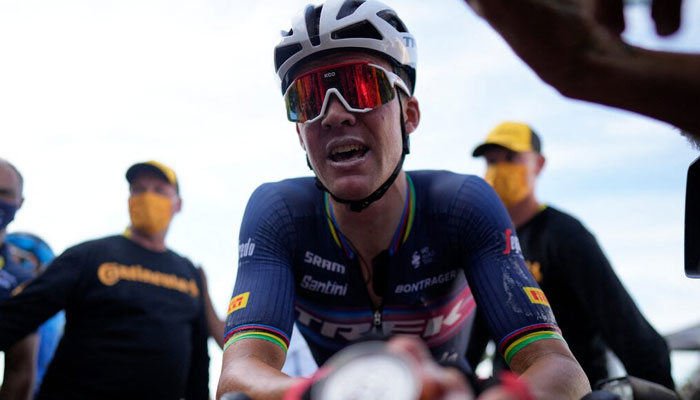 Mads Pedersen is seen during Tour de France at Le Bourg dOisans to Saint-Etienne on July 15, 2022. — Reuters