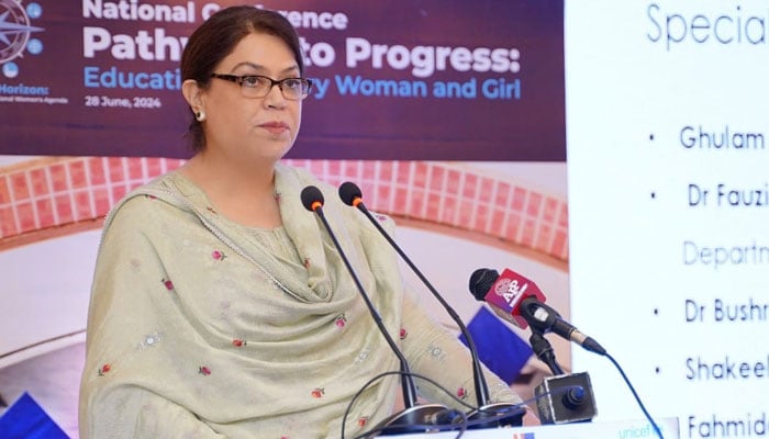 Chairperson NCSW, Nilofar Bakhtiar speaks during an event on July 3, 2024. — Facebook/Nilofar Bakhtiar