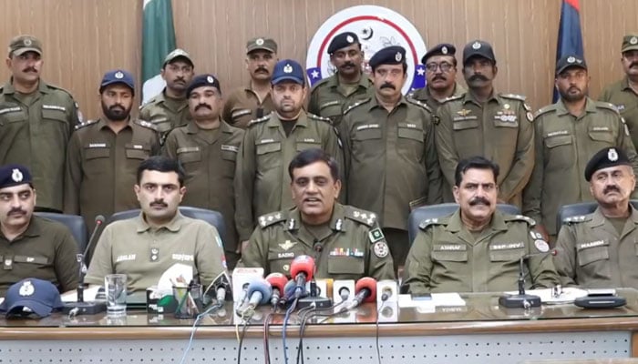 CPO Multan Sadiq Ali Dogar addresses a press conference on July 11, 2024. — Screengrab via Facebook/CPO Multan