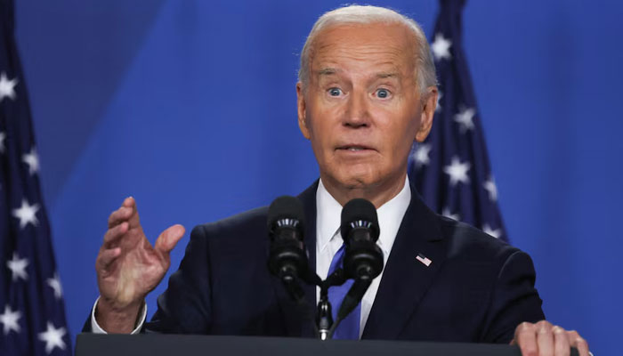 U.S. President Joe Biden attends a press conference during NATOs 75th anniversary summit, in Washington, U.S., July 11, 2024. — Reuters