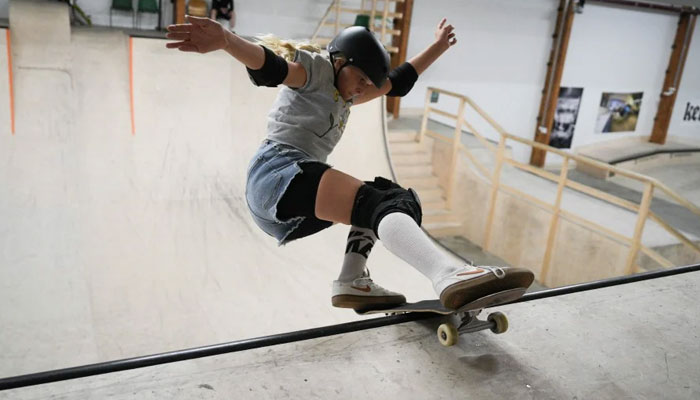 Heili Sirvio trains a day before the Finnish skate championship event on July 5 in Tampere, Finland. — AFP/file