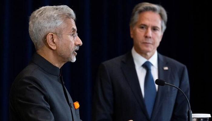 US Secretary of State Antony Blinken (right) pictured alongside Indian Foreign Minister Subrahmanyam Jaishankar in Washington, September 27, 2022. — Reuters