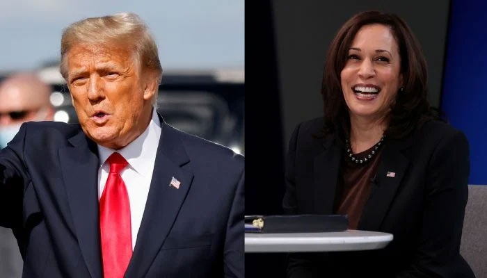 This combo of images shows US Vice President Kamala Harris‬ (right) and former US president Donald Trump. — Reuters/File