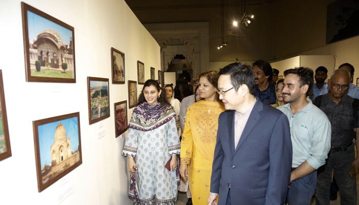 Consul General of China in Lahore, Zhao Shiren, (left) Director Lahore Museum Ms Nabila Irfan and others seen in this image on August 4, 2024. — Facebook/@lahoremuseumofficial
