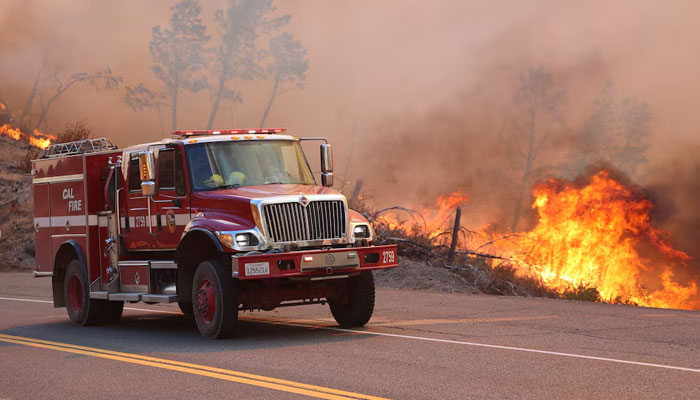 Firefighters work to control the Park Fire, in this picture released on July 31, 2024. — Reuters
