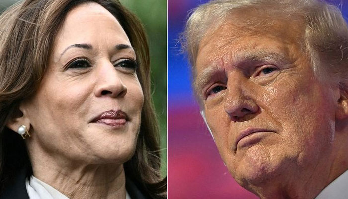 This combination of pictures shows US Vice President Kamala Harris (left) and former US President and 2024 Republican presidential candidate Donald Trump.— AFP/file