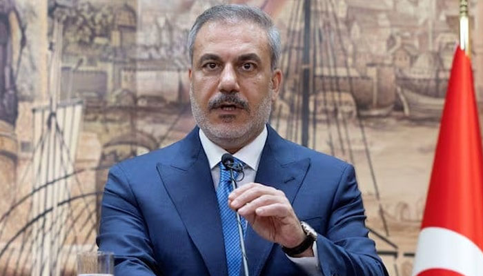 Turkeys Foreign Minister Hakan Fidan talks during a joint news conference with in Istanbul, Turkey, July 14, 2024. — Reuters