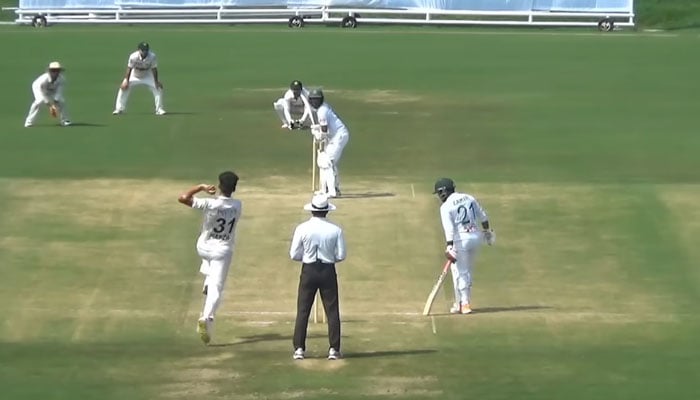 An aerial view of the second innings match between Pakistan Shaheens and Bangladesh A on August 16, 2024. — Screengrab via Facebook/Pakistan Cricket Team
