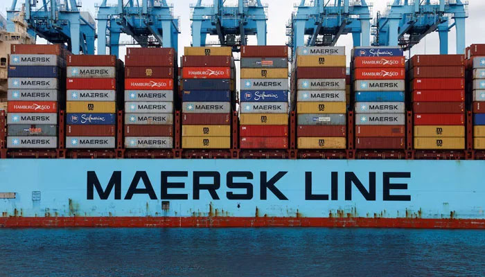 Containers are seen on the Maersks Triple-E giant container ship Majestic Maersk at the APM terminals in the port of Algeciras, Spain on January 20, 2023. — Reuters