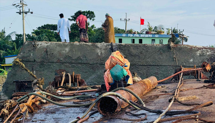 Part of the wreckage of the ship seen in this image.— TBS/file