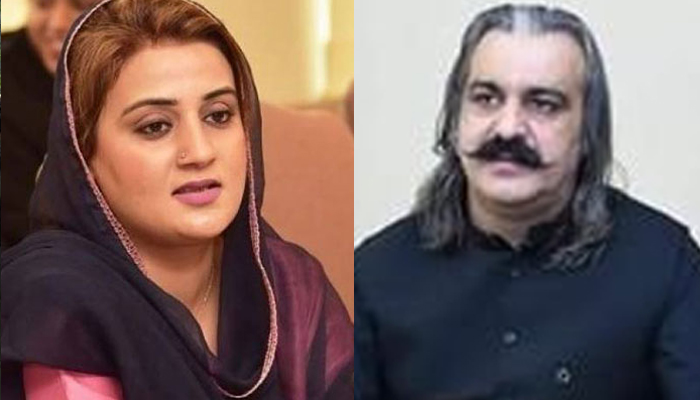 Information Minister Azma Bokhari (left) CM KP Ali Amin Gandapur (right) seen in this image. — Facebook/@Azmabukhari/X/@GovtofPakistan/file