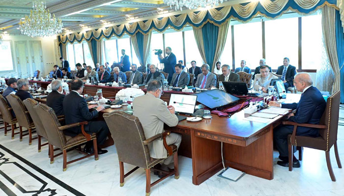 Prime Minister, Muhammad Shehbaz Sharif chairs a meeting of the Federal Cabinet in Islamabad on August 20, 2024. — PPI