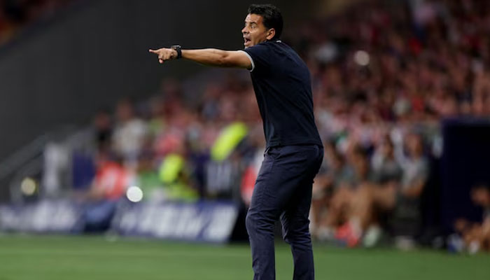 Girona coach Michel reacts during a match on August 25, 2024. — Reuters