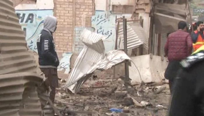 A representational image shows a site of blast in Waziristan seen in this image. — Geo News website/File